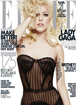 Lady Gaga on the cover of ELLE magazine