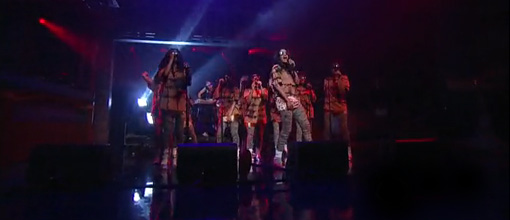 M.I.A and the M.I.A's perform 'Born free' on Letterman | Live performance