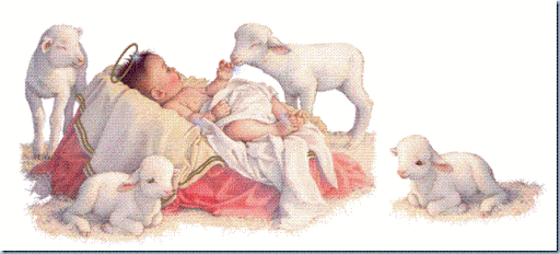 Bebé Jesús con ovejitas