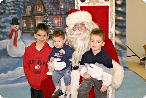 Boys with Santa