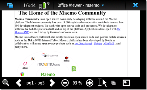  Maemo: gestire i documenti office.