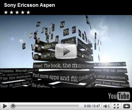  Sony Ericsson Aspen: scheda tecnica e video promozionale
