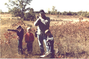 Hunting with Tony, Dad and Eric (me on the left).
Circa 1980.
