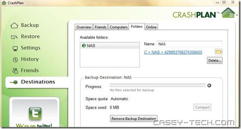 Get CrshPlan to work with Network drives or a NAS