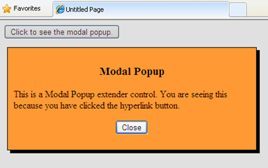 , C# and .NET: Working with Modal Popup extender control.