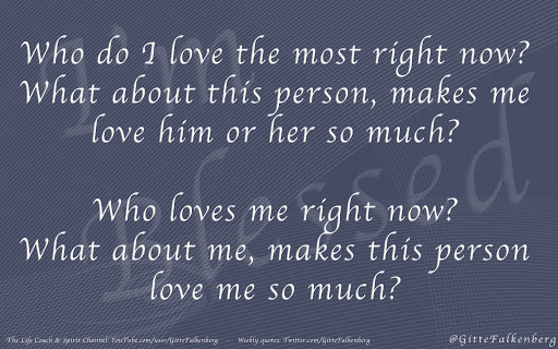 Who do I love the most right now Who do I love the most right now