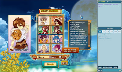 Character Creation Screen
