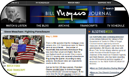 Bill Moyer's Journal, a view of foreclosures and the economic crisis in America
