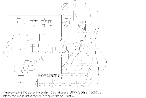 けいおん！,琴吹紬,メッセージボード
