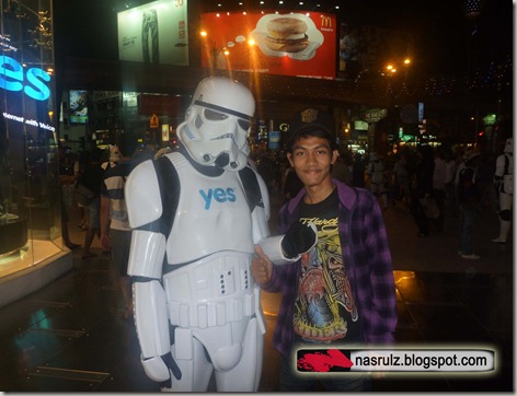 At Bukit Bintang with Star Wars character as YES promote