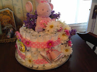 Neighbors the Chesleys put together a diaper cake