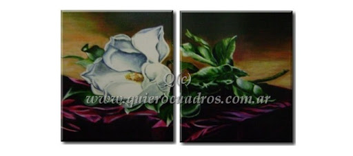 Cuadros de flores Recostada sobre terciopelo