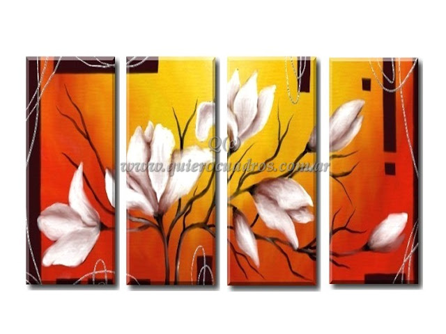 Cuadros abstractos florales  Modernidad en flor