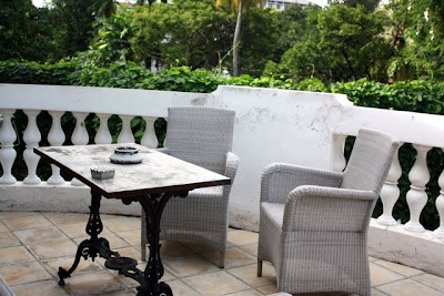 Terrace at the Tintagel Colombo hotel in Sri Lanka