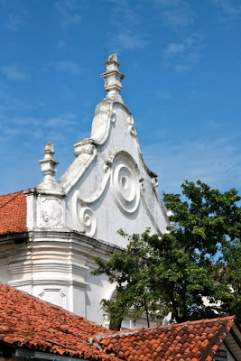 Colonial architecture in Galle Fort in Sri Lanka