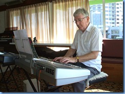 Gordon Sutherland, President of the NSOKC, playing his Korg Pa1X