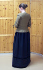 Waistcoat with 3 buttons on, from the back