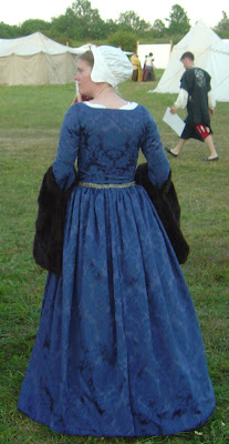 The back of the gown