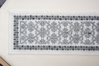 Close-up of the finished collar embroidery