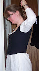 Profile view of bodice
