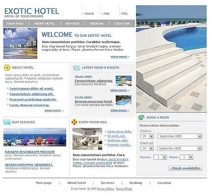 Template Monster 12706 EXOTIC HOTEL