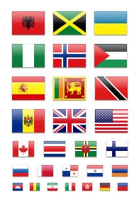 customers to flag large icons