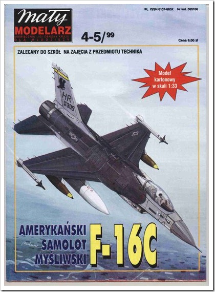 F-16C in Paper Model By Maly Modelarz