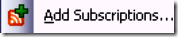 Add Subscriptions button