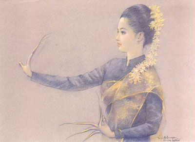 รูปภาพ ภาพวาดหญิงสาว โดยอ.จักรพันธุ์ โปษยกฤต