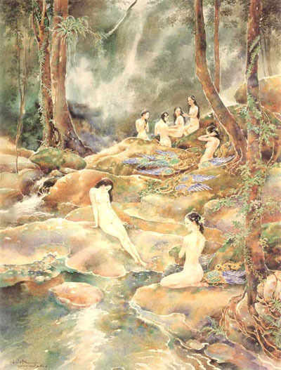 รูปภาพ ศิลปะ ภาพเขียน ภาพวาดลายเส้นสวยๆของ อ.จักรพันธุ์ โปษยกฤต