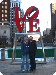 Brock & Leah with LOVE sign