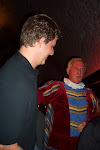Justin was caught for being a scoundrel at the feast, his crime, 