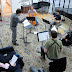 Italian composer Filippo Perocco leading a quartet of New York musicians in Lorenzo Tomio's "Giorni smègi e lombidiosi"