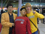 Keisuke being kind of weird. Photo at the Train Station.