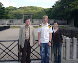 In front of a huge burial mound with Ishikura-sensei and a Rotex girl.