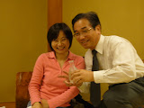 Visiting woman with Rotarian