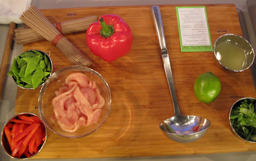Moving down the line to Meredith - here are the ingredients for Asian chicken soup.