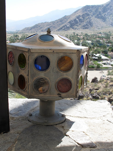 A handmade outdoor lantern