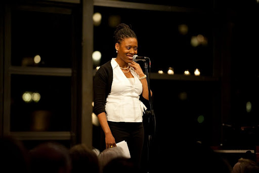 Lisa Strum - Sing for Hope Teaching Artist and Donor Artist - performed a monologue. Photo Credit Nan Melville