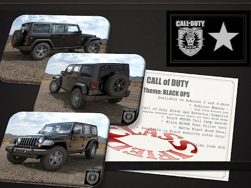 Call Of Duty : Black Ops - Black Ops Themed Jeep Rubicon Call Of Duty : Black Ops - Black Ops Themed Jeep Rubicon