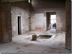 Atrio de la Casa del poeta trágico en Pompeya