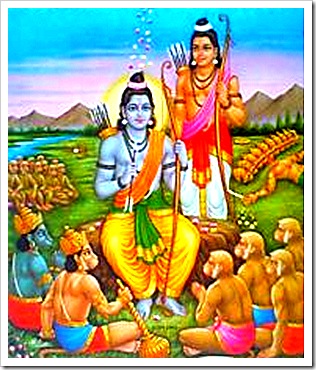 Rama and Lakshmana with the Vanaras