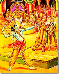 Lord Rama lifting the bow