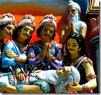 Bhishma remembering Krishna at the time of death