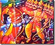 Lord Rama battling the demons