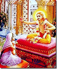 Lord Kapila instructing His mother