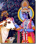 Lord Krishna with His cows