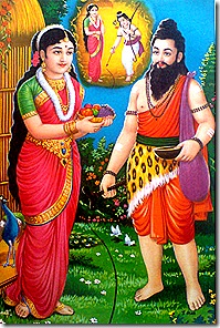 Ravana approaching Sita