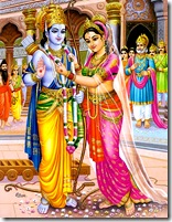 Sita declaring Rama the winner