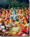 Krishna enacted many wonderful pastimes with His friends in Vrindavana